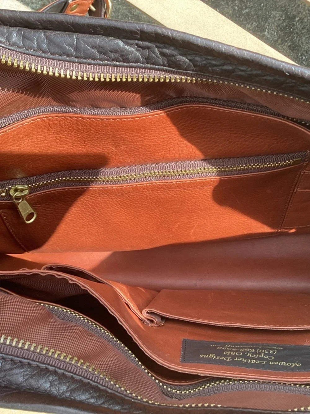 Mowen Leather Designs Fine Soft Leather Briefcase Laptop Messenger Bag🦋